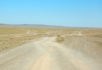 Snelwegen door Mongolië