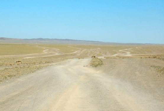 Snelwegen door Mongolië
